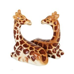 NEW Pacific Trading Giraffe Salt and Pepper Shaker Set Multicolor Ceramic‎